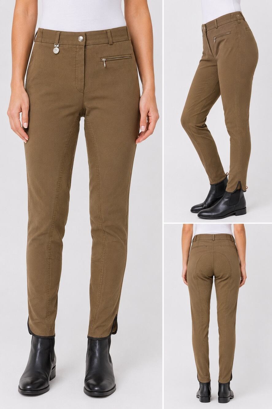 Pikeur Cathy Women’s Brown Full Seat Equestrian Riding Breeches Size 84 Long